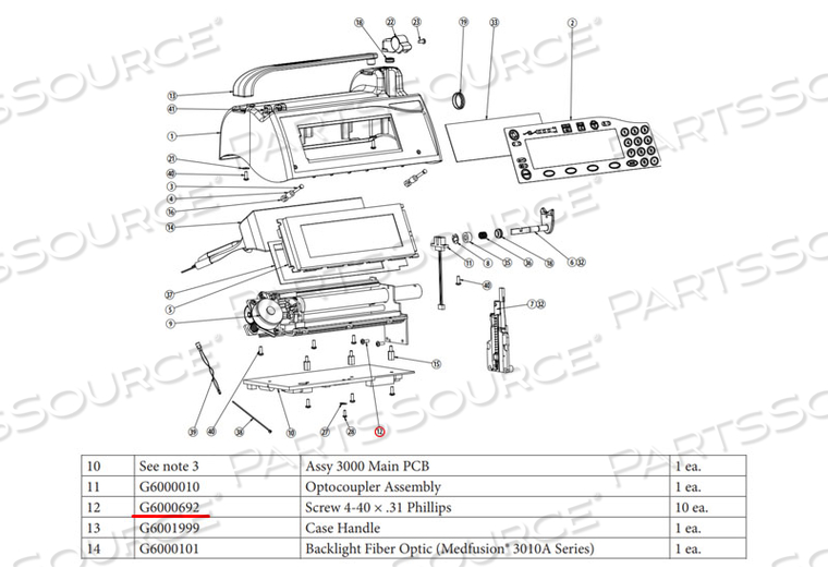 SCREW, TOP CASE INTERNAL by Smiths Medical