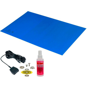 STATFREE Z2 DISSIPATIVE 3-LAYER VINYL MAT KIT 30"D X 72"W - BLUE by Desco