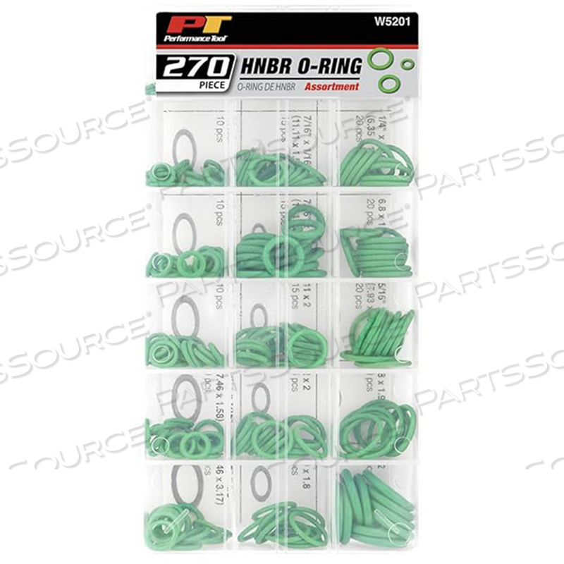 O-RING ASSORTMENT ORGANIZING CASE FOR VEHICLE AND TOOL REPAIR - 270 PC by Performance Tool O-RING ASSORTMENT ORGANIZING CASE FOR VEHICLE AND TOOL REPAIR - 270 PC by Performance Tool