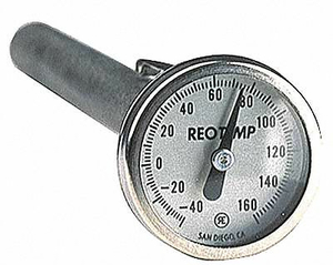 DIAL POCKET THERMOMETER 5 IN L by REOTEMP