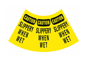 CONE COLLAR YW/BLK SLIPPERY WHEN WET PK6 by Rockford Silk Screen