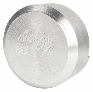 KEYED PADLOCK 1 23/32 IN ROUND SILVER by American Lock