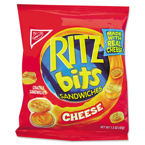 RITZ BITS, CHEESE, 1.5 OZ PACKS, 60/CARTON by Nabisco