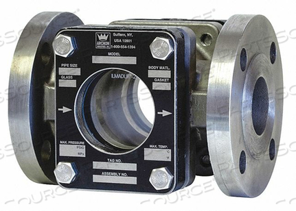 SIGHT FLOW INDICATOR 4-5/8 L 3/4 PIPE by Archon Industries Inc. SIGHT FLOW INDICATOR 4-5/8 L 3/4 PIPE by Archon Industries Inc.