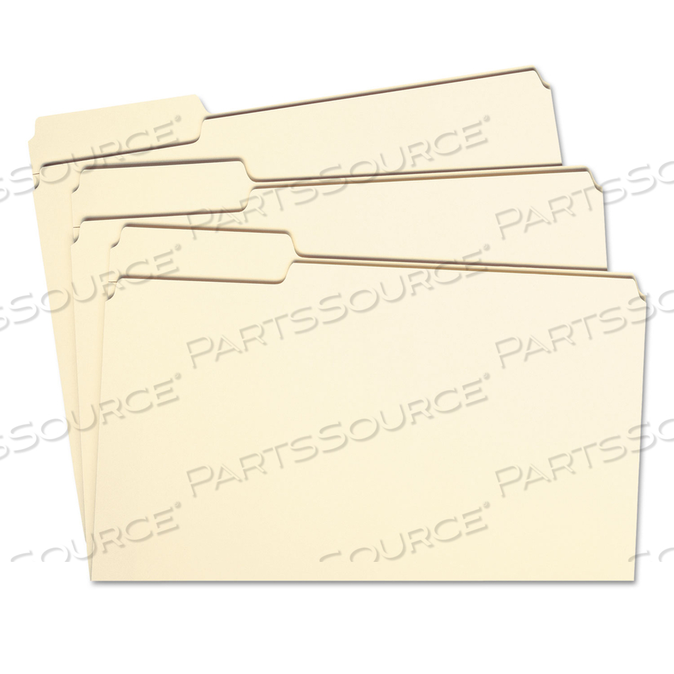 MANILA FILE FOLDERS, 1/3-CUT TABS: LEFT POSITION, LETTER SIZE, 0.75" EXPANSION, MANILA by Smead