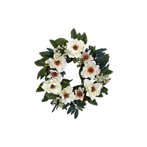 22'' MAGNOLIA WREATH by Nearly Natural