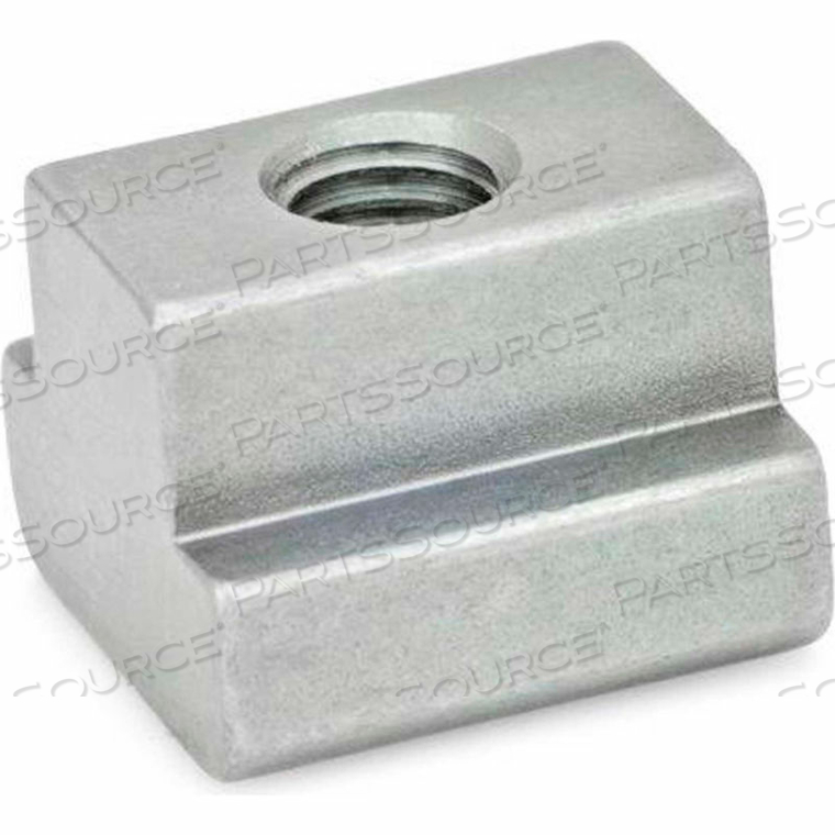 DIN 508 T-SLOT NUTS, STEEL, PLAIN, M5, 3/8"W X 5/16"H by J.W. Winco