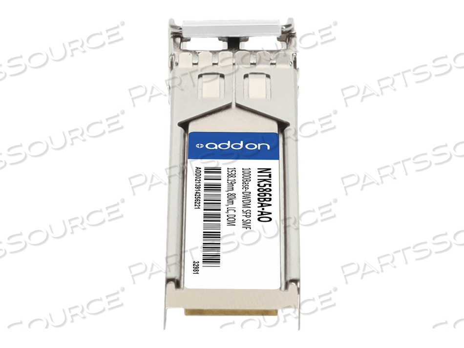 ADDON, SFP (MINI-GBIC) TRANSCEIVER MODULE (EQUIVALENT TO: CIENA NTK586BA), GIGE, 1000BASE-DWDM, LC SINGLE-MODE, UP TO 49.7 MILES, 1538.19 NM by ADDON