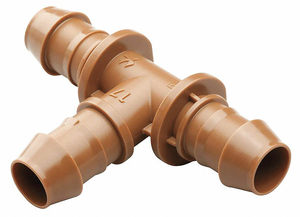 TEE 1/2 IN TUBING BROWN PLASTIC PK4 by Rain Bird TEE 1/2 IN TUBING BROWN PLASTIC PK4 by Rain Bird