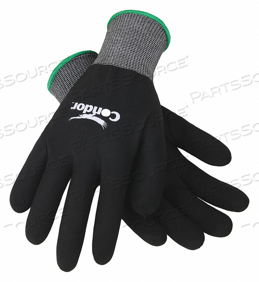 COATED GLOVES, HEM STYLE FINISHED, GLOVE STYLE KNIT, KNIT MATERIAL NYLON, ANSI/ISEA ABRASION LEVEL 4, HAND PROTECTION STYLE GLOVE, HEAT-RESI by Condor