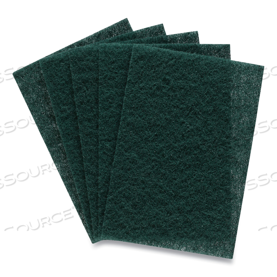 HEAVY DUTY SCOURING PADS, GREEN, 12/PACK 