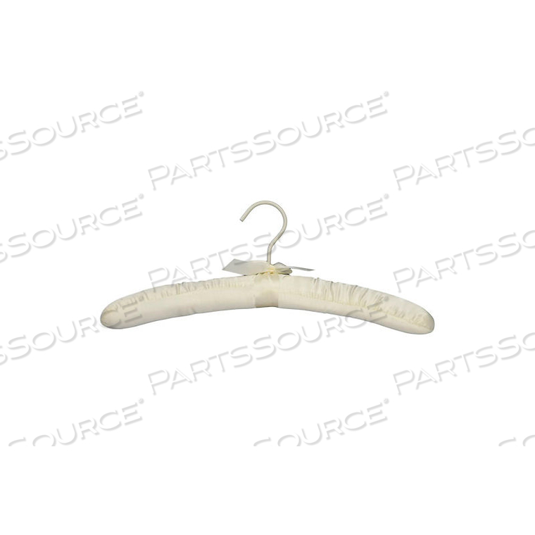 16" DELUXE SATIN-PADDED HANGER, IVORY, STANDARD HOOK, 100/CASE by Beverly Coat Hangers Co Inc 16" DELUXE SATIN-PADDED HANGER, IVORY, STANDARD HOOK, 100/CASE by Beverly Coat Hangers Co Inc