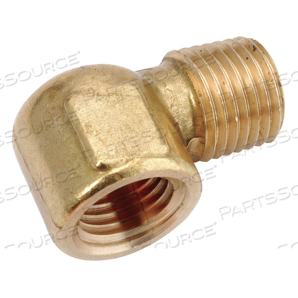 90° STREET ELBOW, BRASS, 1/4 IN X 1/4 IN FITTING PIPE SIZE, FEMALE NPT X MALE NPT by Approved Vendor 90° STREET ELBOW, BRASS, 1/4 IN X 1/4 IN FITTING PIPE SIZE, FEMALE NPT X MALE NPT by Approved Vendor
