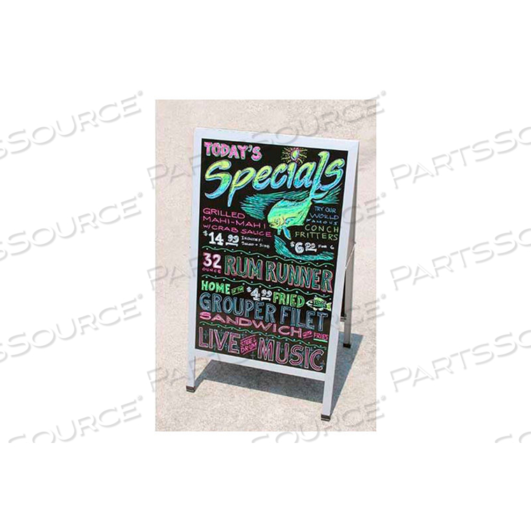 MR. BAR-B-Q - 2 SIDED SIGN, INDOOR/OUTDOOR, ALUMINUM A FRAME by Chef Master
