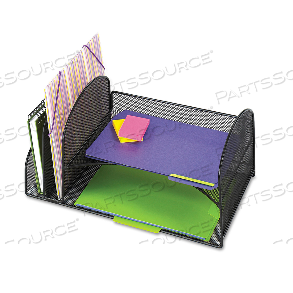 MESH DESK ORGANIZER WITH TWO VERTICAL/TWO HORIZONTAL SECTIONS by Safco MESH DESK ORGANIZER WITH TWO VERTICAL/TWO HORIZONTAL SECTIONS by Safco