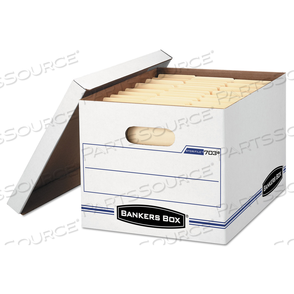 STOR/FILE STORAGE BOX, LETTER/LEGAL FILES, 12.5" X 16.25" X 10.5", WHITE by Bankers Box