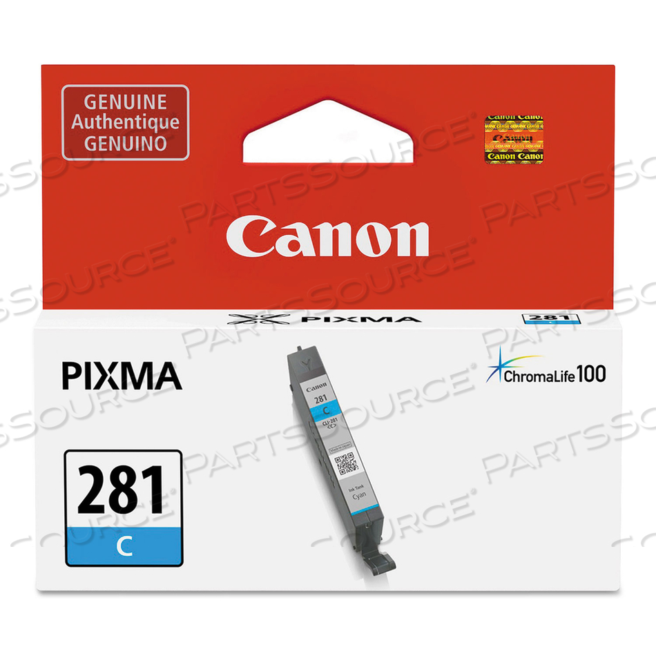 2088C001 (CLI-281) CHROMALIFE100+ INK, 259 PAGE-YIELD, CYAN by Canon (Consumer Electronics)