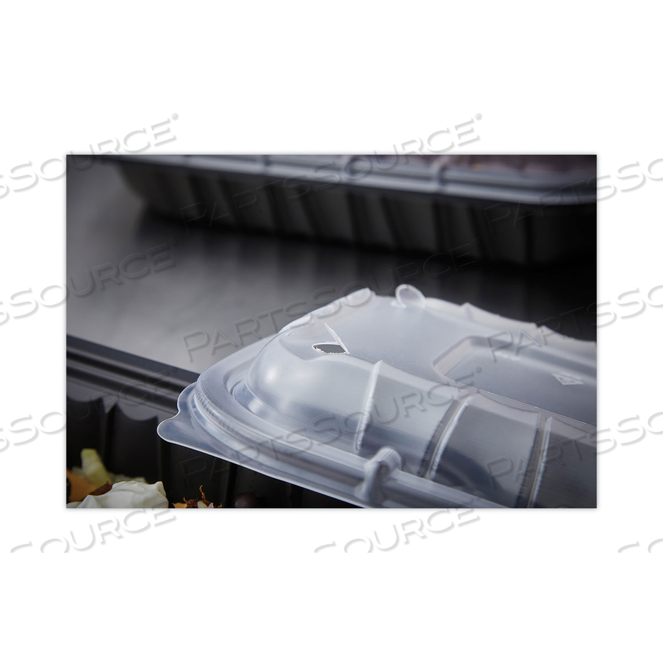 EARTHCHOICE ENTREE2GO TAKEOUT CONTAINER VENTED LID, 11.75 X 8.75 X 0.98, CLEAR, PLASTIC by Pactiv EARTHCHOICE ENTREE2GO TAKEOUT CONTAINER VENTED LID, 11.75 X 8.75 X 0.98, CLEAR, PLASTIC by Pactiv
