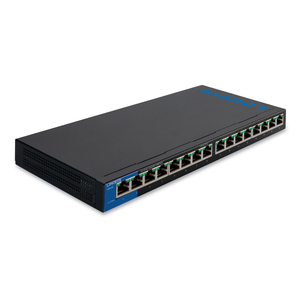 LINKSYS BUSINESS LGS116P - SWITCH - UNMANAGED - 8 X 10/100/1000 (POE+) + 8 X 10/100/1000 - DESKTOP, WALL-MOUNTABLE - POE+ (80 W) - AC 100/230 V by Linksys