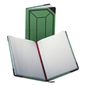 ACCOUNT RECORD BOOK, RECORD-STYLE RULE, GREEN/BLACK/RED COVER, 12.13 X 7.44 SHEETS, 300 SHEETS/BOOK by Boorum & Pease