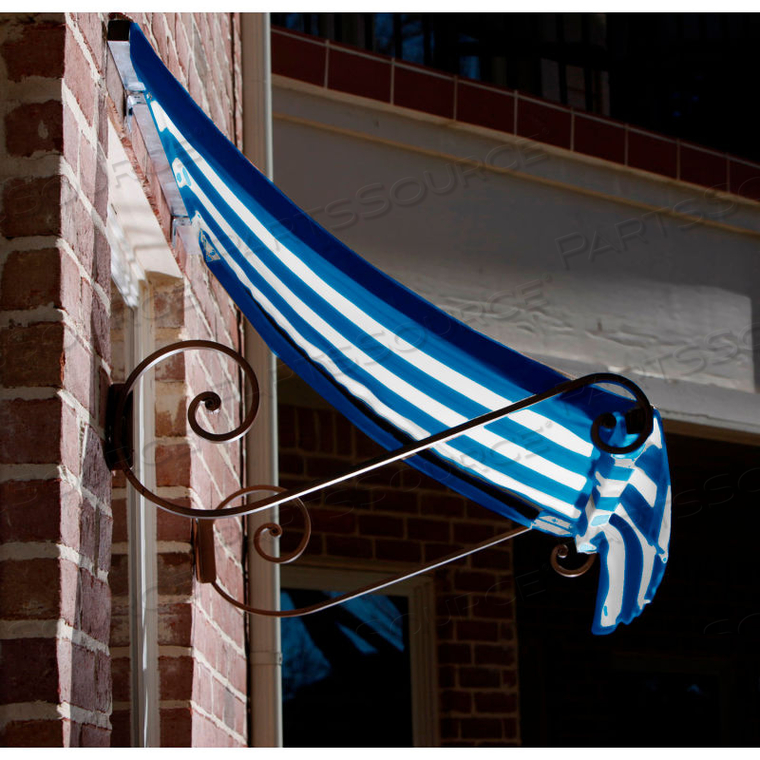 WINDOW/ENTRY AWNING 8-3/8'W X 1-1/2'H X 3'D BRIGHT BLUE/WHITE 