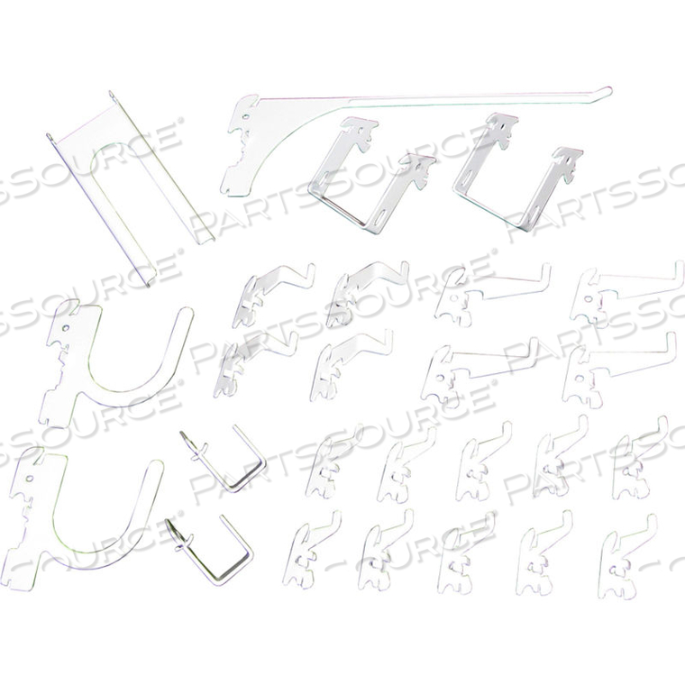SLOTTED PEGBOARD 26 PC HOOK KIT, WHITE by Wall Control Pegboard