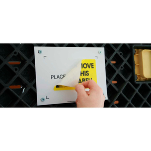 BOARD CONTAINER PLACARD LABEL HOLDER - 4 HOLES, W/"PLACE LABEL HERE" 5-1/2X7-7/8 by Kennedy Manufacturing