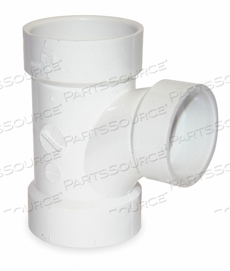SANITARY REDUCING TEE, SCHEDULE 40, 6 IN X 6 IN X 4 IN FITTING PIPE SIZE, WHITE by Charlotte Pipe And Foundry Co. SANITARY REDUCING TEE, SCHEDULE 40, 6 IN X 6 IN X 4 IN FITTING PIPE SIZE, WHITE by Charlotte Pipe And Foundry Co.