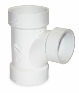 SANITARY REDUCING TEE, SCHEDULE 40, 6 IN X 6 IN X 4 IN FITTING PIPE SIZE, WHITE by Charlotte Pipe And Foundry Co. SANITARY REDUCING TEE, SCHEDULE 40, 6 IN X 6 IN X 4 IN FITTING PIPE SIZE, WHITE by Charlotte Pipe And Foundry Co.