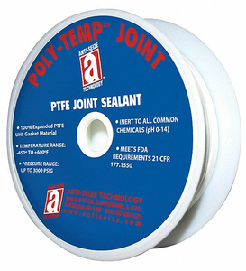 JOINT SEALANT PTFE/UHF WHITE 1IN.X15FT. by Anti-Seize Technology JOINT SEALANT PTFE/UHF WHITE 1IN.X15FT. by Anti-Seize Technology