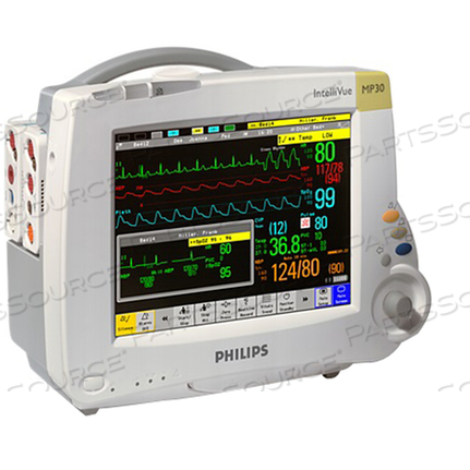 INTELLIVUE MP30 PATIENT MONITOR, 4 WAVES, SOFTWARE ANESTHESIA-B, NO BATTERY OPTION 