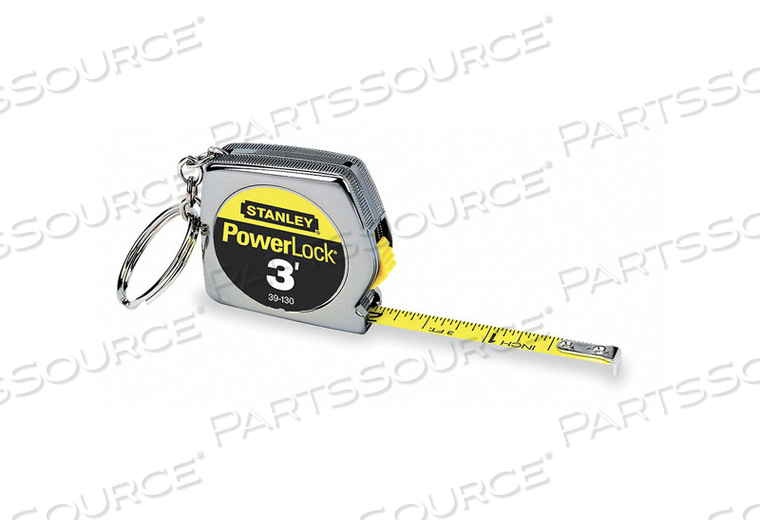 KEY CHAIN TAPE MEASURE 1/4INX3 FT CHROME by Stanley