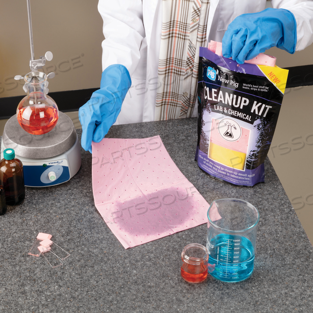PIG LAB & CHEMICAL CLEANUP KIT by New Pig Corporation PIG LAB & CHEMICAL CLEANUP KIT by New Pig Corporation