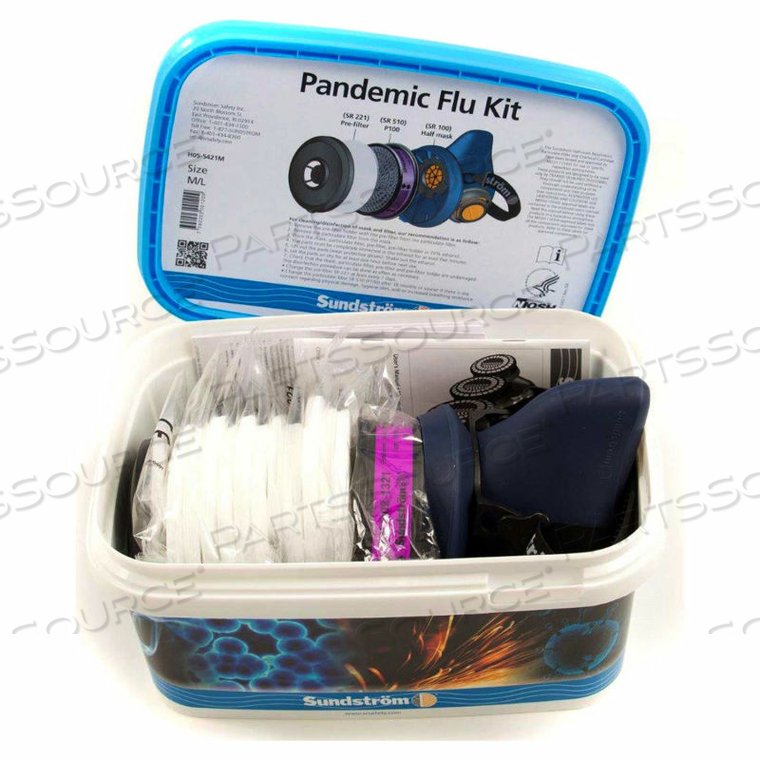PANDEMIC FLU RESPIRATOR KIT L/XL by Sundstrom Safety PANDEMIC FLU RESPIRATOR KIT L/XL by Sundstrom Safety