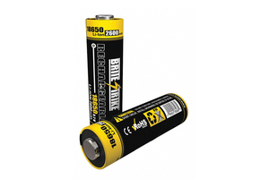 BATTERY RECHARGEABLE, 18650, LITHIUM ION, 3.7V, 2400 MAH by Brite-Strike