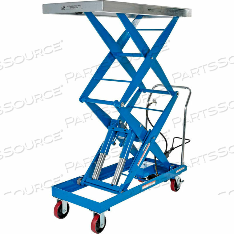 PNEUMATIC-HYDRAULIC MOBILE SCISSOR LIFT TABLE 1500 LB. CAP. by Vestil Manufacturing Corp.