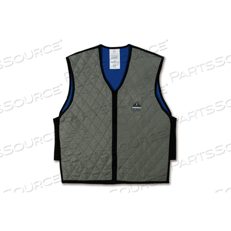 6665 EVAPORATIVE COOLING VEST, GRAY, LARGE by Ergodyne 6665 EVAPORATIVE COOLING VEST, GRAY, LARGE by Ergodyne