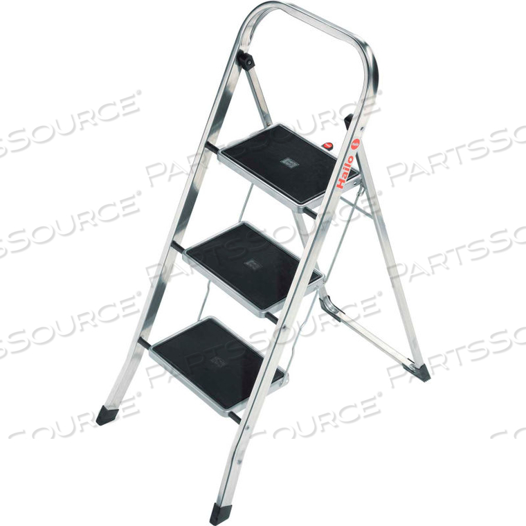 K30 3 STEP ALUMINUM FOLDING STEP LADDER by Hailo