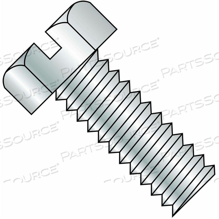 10-32 X 1-3/4 SLOTTED INDENTED HEX HEAD MACHINE SCREW - FULLY THREADED - ZINC - PKG OF 2500 