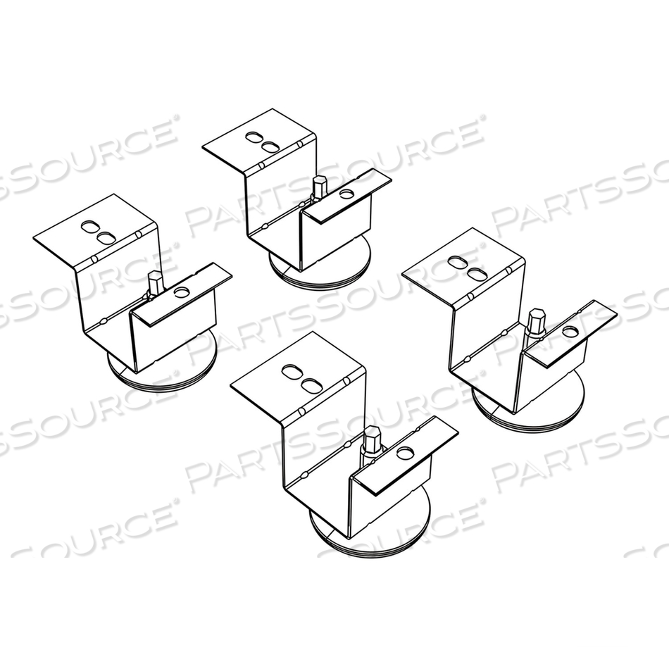 BRIGADE PEDESTAL ADJUSTABLE GLIDES, RIGID MOUNT PLATE, 2" X 2" GLIDE, BLACK by HON BRIGADE PEDESTAL ADJUSTABLE GLIDES, RIGID MOUNT PLATE, 2" X 2" GLIDE, BLACK by HON