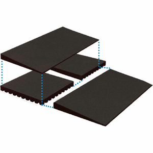 TRANSITIONS RUBBER MAT THRESHOLD RISERS - 24" X 24" - 850 LB. CAP. by Ez-Access