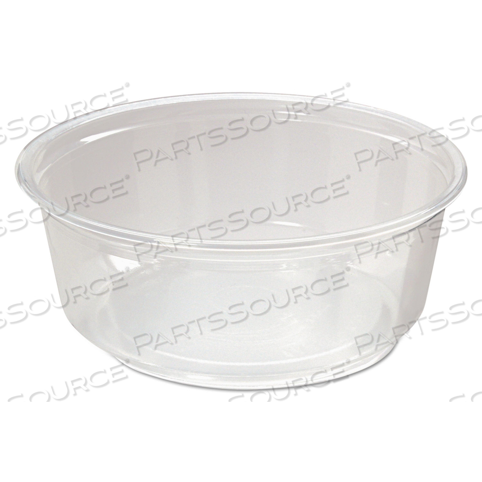 MICROWAVABLE DELI CONTAINERS, 8 OZ, 4.6 DIAMETER X 1.8 H, CLEAR, PLASTIC by Fabrikal MICROWAVABLE DELI CONTAINERS, 8 OZ, 4.6 DIAMETER X 1.8 H, CLEAR, PLASTIC by Fabrikal