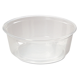 MICROWAVABLE DELI CONTAINERS, 8 OZ, 4.6 DIAMETER X 1.8 H, CLEAR, PLASTIC, 500/CARTON by Fabrikal