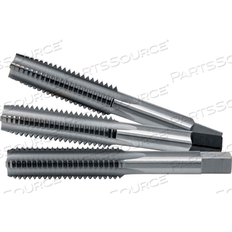 0404 1-12UNF GH4 4-FLUTE BRIGHT TAPER, PLUG, AND BOTTOMING HAND TAP SET 