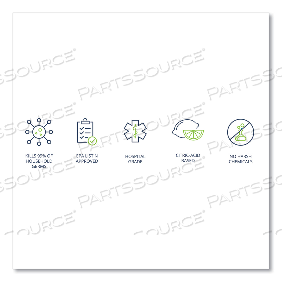 CLEANCIDE DISINFECTING WIPES, 8 X 5.5, FRESH SCENT, 400/TUB by Wexford Labs, Inc.