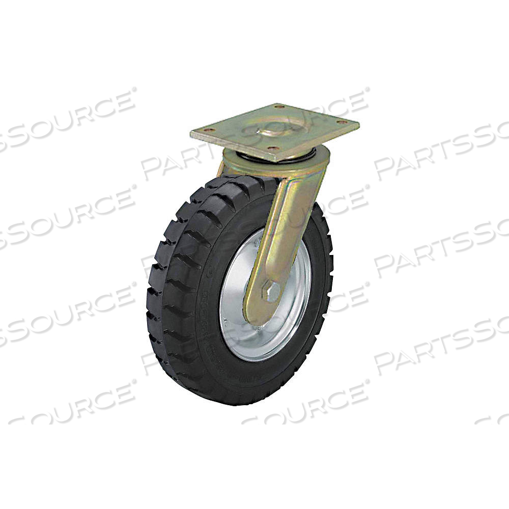 PLATE CASTER WITH FLAT-FREE WHEELS, 16 IN WHEEL DIA., 2090 LB, 18 5/8 IN MOUNTING HT by Approved Vendor