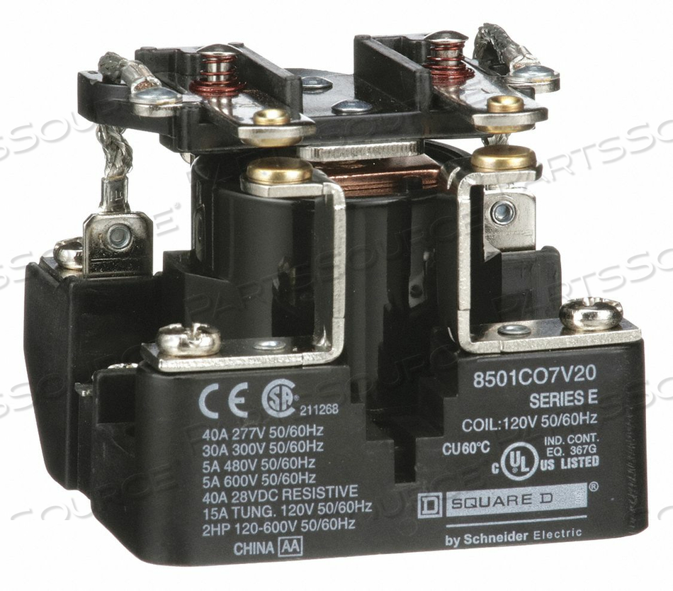 OPEN POWER RELAY 6 PIN 240VAC DPST-NO by Square D OPEN POWER RELAY 6 PIN 240VAC DPST-NO by Square D