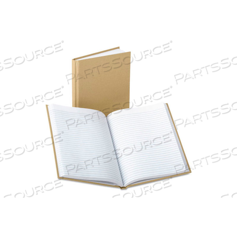 HANDY SIZE BOUND MEMO BOOK, STIFF TAN COVER, 9 X 5-7/8 SIZE, 96 PAGES 