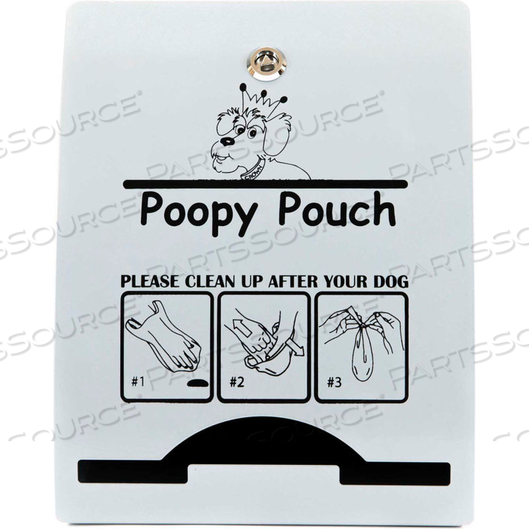 POOPY POUCH EXPRESS PET WASTE BAG DISPENSER FOR ROLLED BAGS, METALLIC by Crown Products