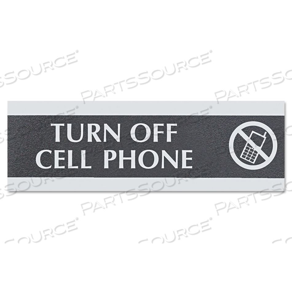CENTURY SERIES OFFICE SIGN,TURN OFF CELL PHONE, 9 X 3 by HeadLine Sign CENTURY SERIES OFFICE SIGN,TURN OFF CELL PHONE, 9 X 3 by HeadLine Sign